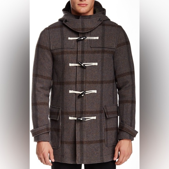 The Kooples Plaid Wool Toggle Coat - Picture 3 of 8